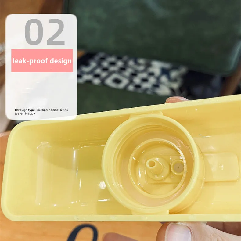 Cute Camera Straw Water Bottle
