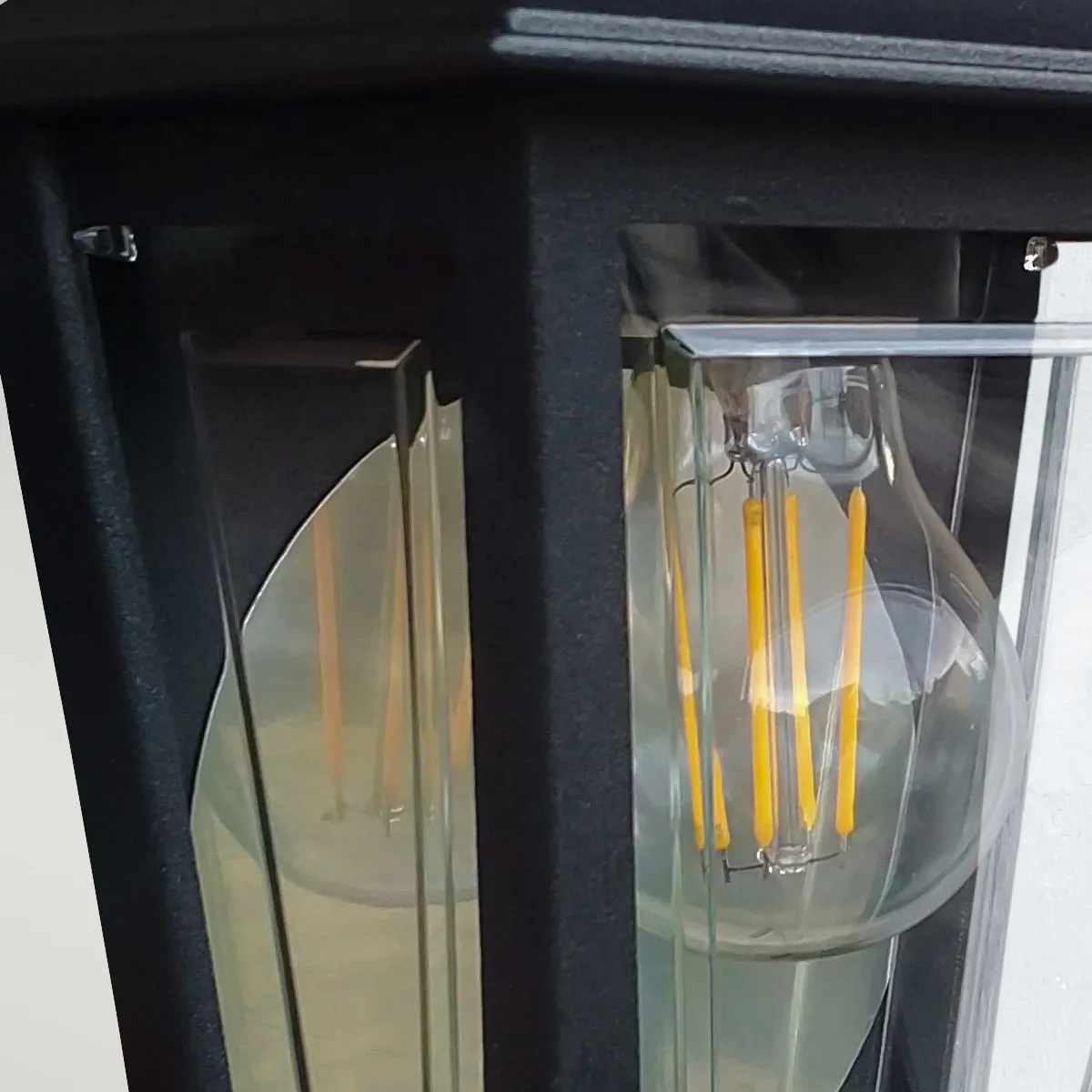 Deco Lane 1lt Half Wall Lantern | Black