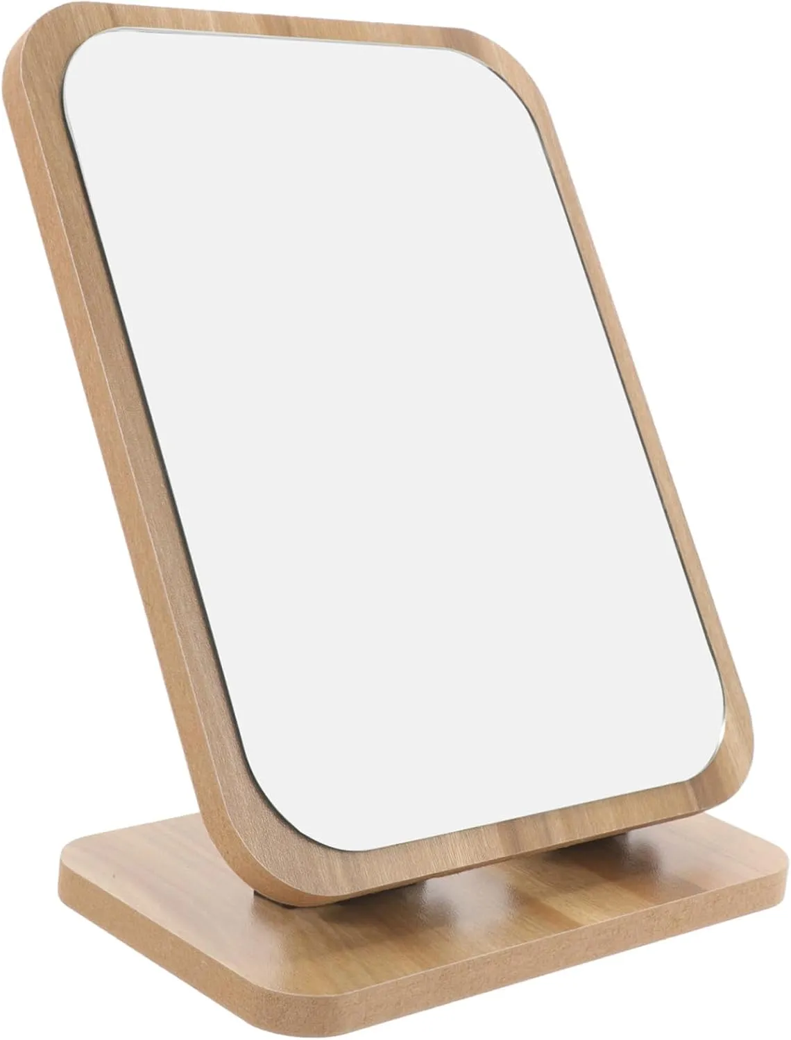Desktop Makeup Mirror with Stand Swivel Rotation for Bathroom Bedroom Multi-Purpose Vanity Mirror for Eyebrow Trimming Shaving Hair Styling Compact Design for Women