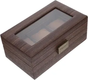 Desktop Wood Watch Box with Cushion Lining Elegant Bracelet Organizer for Watches and Jewelry Storage Lightweight Compact Design for Outdoor for Women