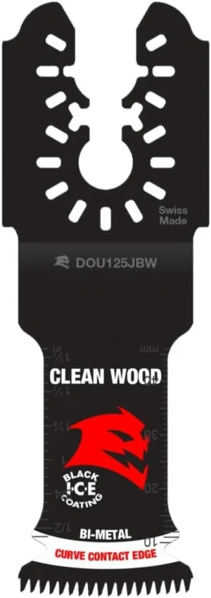 Diablo Demo Demon Universal Fit Bi-Metal Oscillating Tool Blade for Clean Wood - 1-1/4" Cutting Width, 2" Cutting Depth, 3-Pack - DOU125JBW3