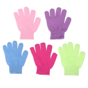 Didiseaon 30pcs Exfoliating Shower Gloves Five Finger Bath Scrubbers for Deep Cleansing Body Revitalization Random Color for All Adults and Students