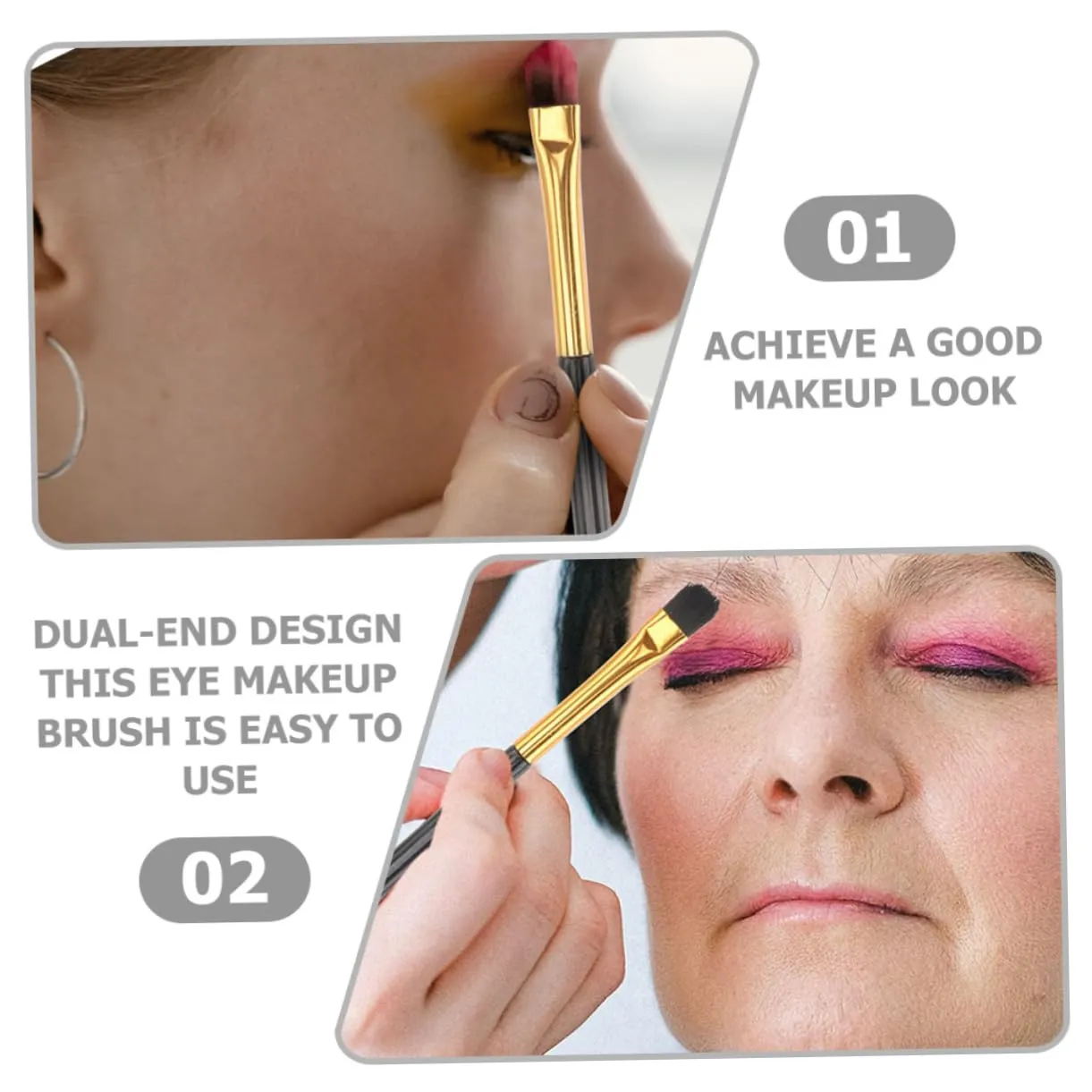 Didiseaon 60pcs Dual-end Eye Shadow Brush for Women Precision Makeup Eye Brushes for Blending Highlighting and Smudging for Personal Portable Beauty Tool