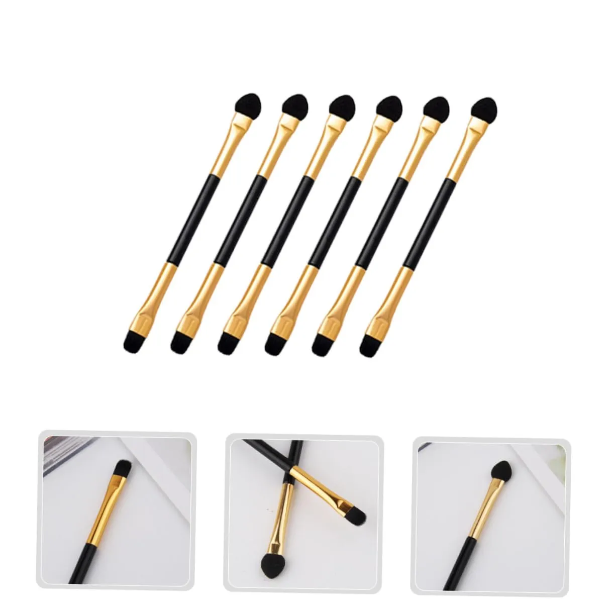 Didiseaon 60pcs Dual-end Eye Shadow Brush for Women Precision Makeup Eye Brushes for Blending Highlighting and Smudging for Personal Portable Beauty Tool