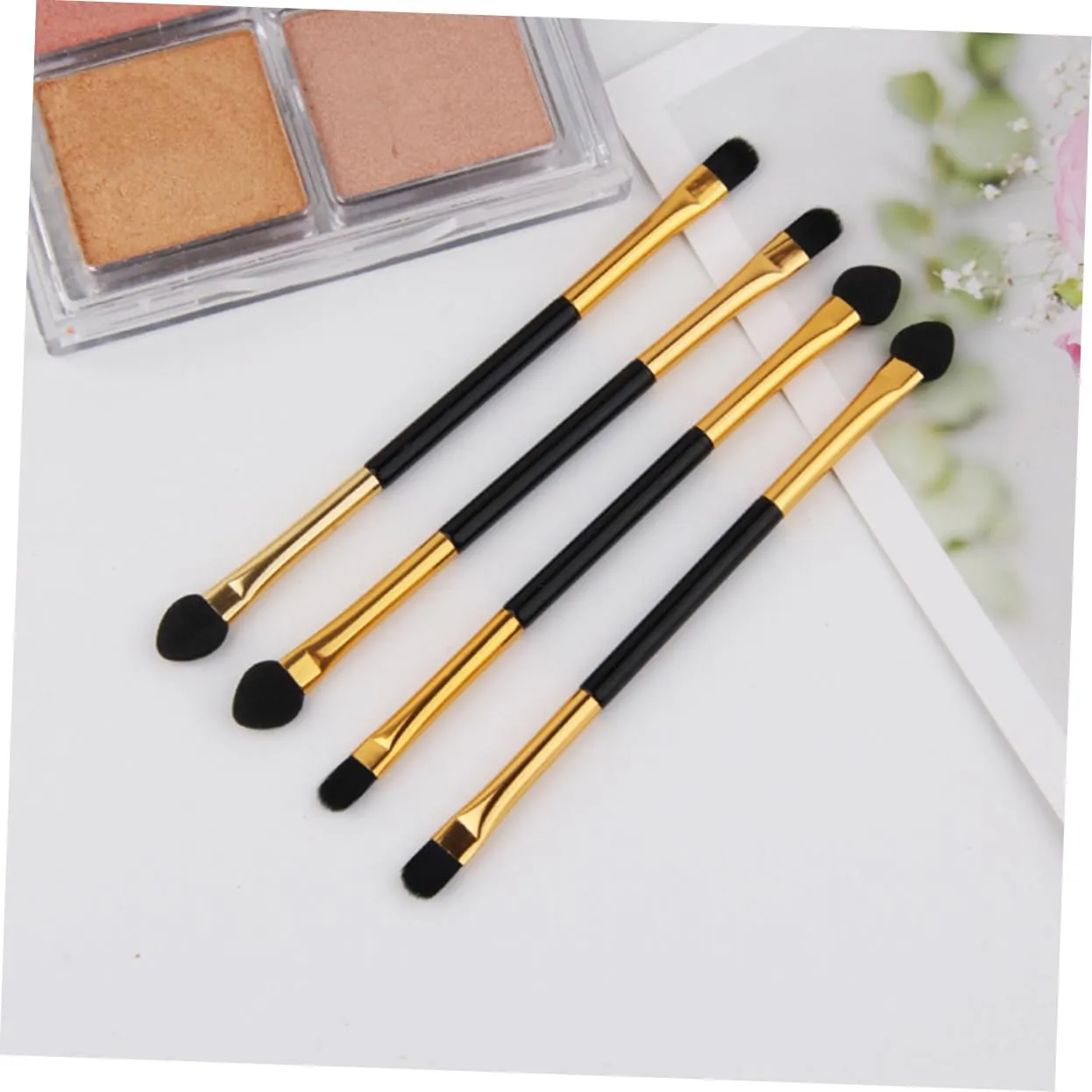 Didiseaon 60pcs Dual-end Eye Shadow Brush for Women Precision Makeup Eye Brushes for Blending Highlighting and Smudging for Personal Portable Beauty Tool