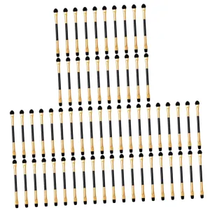 Didiseaon 60pcs Dual-end Eye Shadow Brush for Women Precision Makeup Eye Brushes for Blending Highlighting and Smudging for Personal Portable Beauty Tool