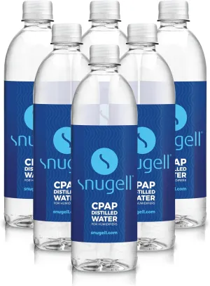 Distilled Water for CPAP Machines by Snugell 20oz (6-Pack)