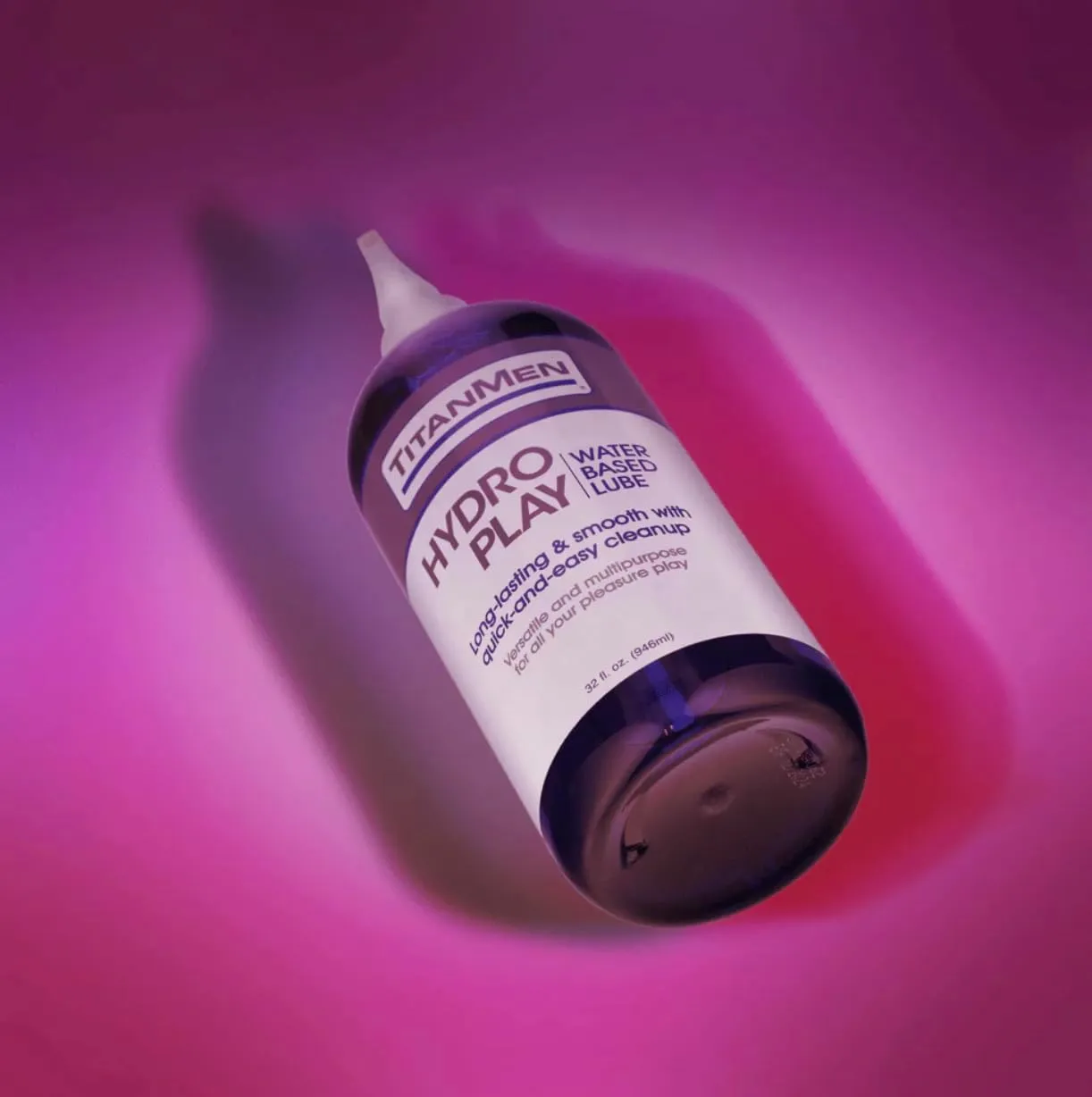 Doc Johnson TitanMen - Hydro Play Water Based Lube - Long lasting & Smooth with quick & easy clean up - Versatile and multi-purpose for all your pleasure play - 32 fl oz (946.3 mL)