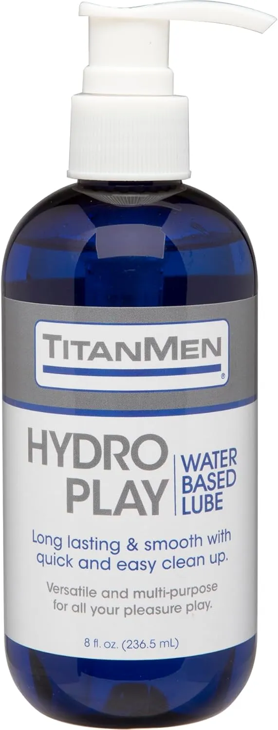 Doc Johnson TitanMen - Hydro Play Water Based Lube - Long lasting & Smooth with quick & easy clean up - Versatile and multi-purpose for all your pleasure play - 32 fl oz (946.3 mL)