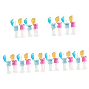 DOITOOL 20pcs Boy Girl Water Bottle Caps with Straw Boy Girl Water Bottle Adapters Spill Design Bright Colors for Easy Use Safe Reusable Topper