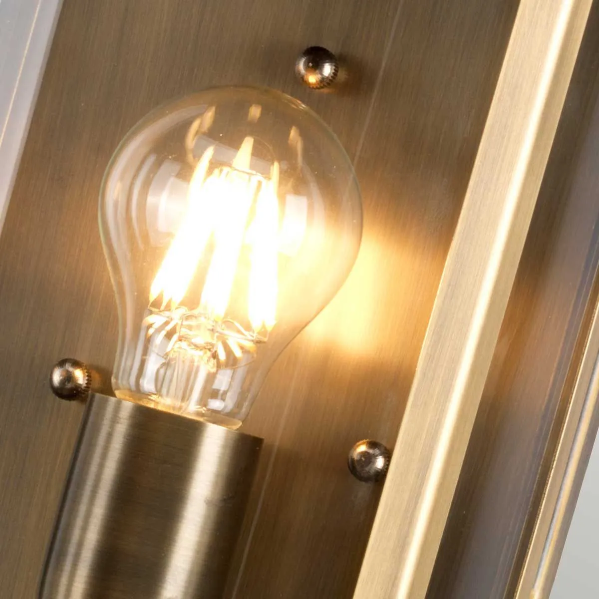 Downing Street 1 lt Wall Lantern | Aged Brass
