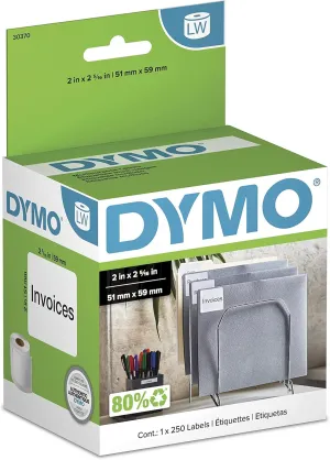 DYMO Authentic LW Multi-Purpose Labels DYMO Labels for LabelWriter Printers White 2" x 2-5/16" 1 Roll of 250