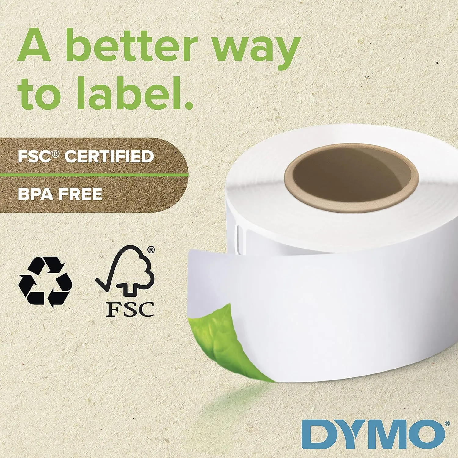 DYMO Authentic LW Multi-Purpose Labels for LabelWriter Label Printers, White, 1" x 2-1/8", 12 rolls of 500 (6000 Total)