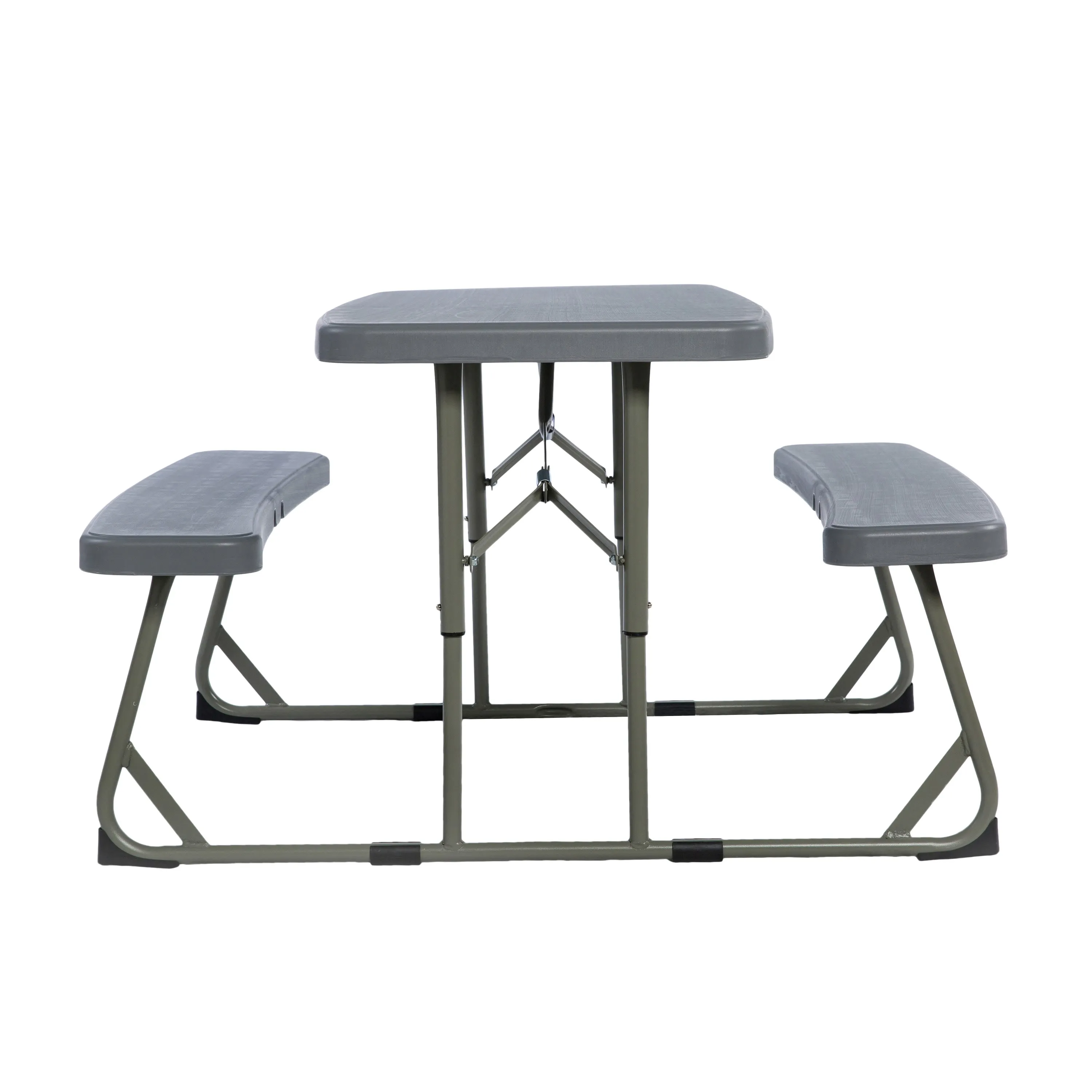 Easy-Fold Folding Plastic Kids Outdoor Picnic Table and Benches - Commercial Grade - Recommended for up to Age 5