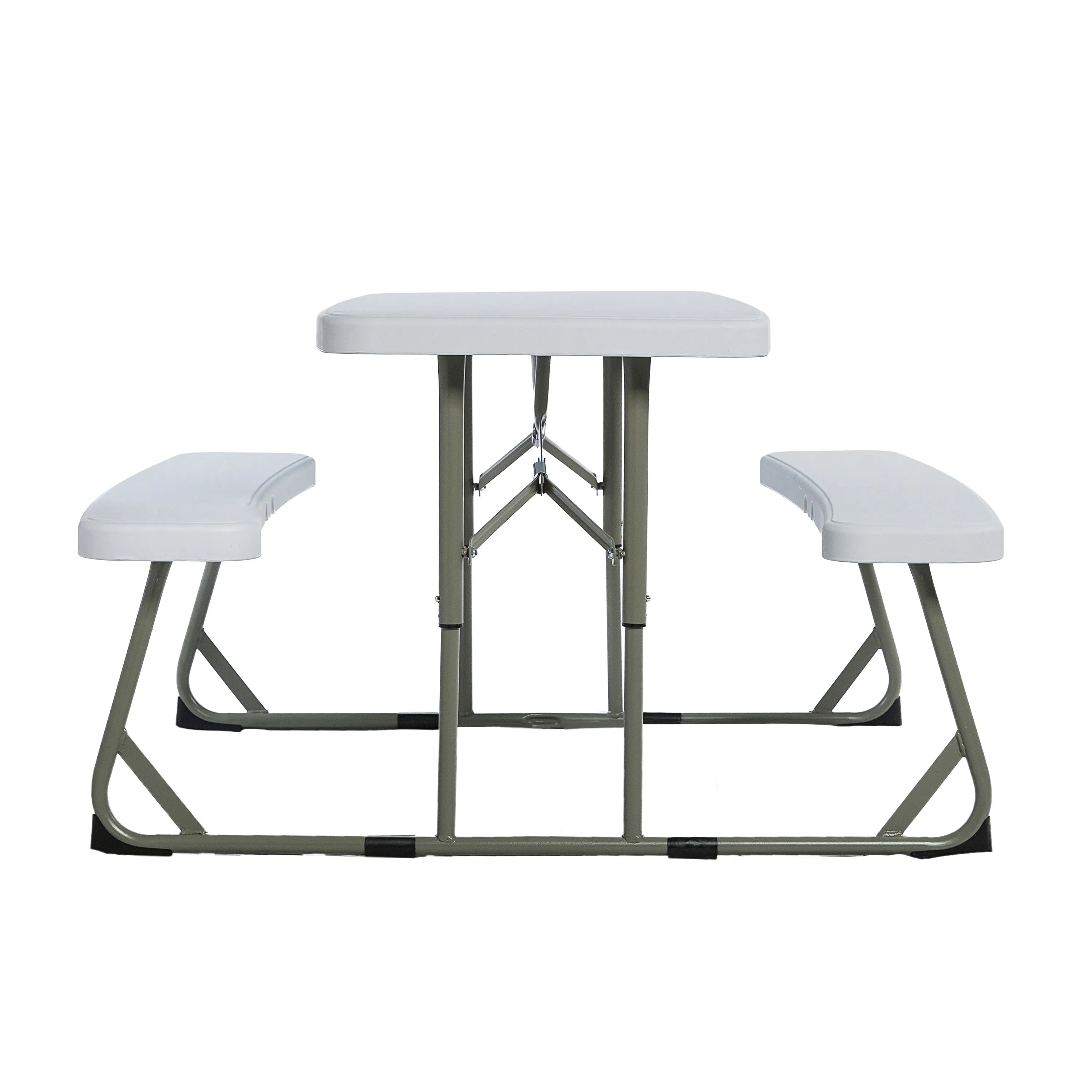 Easy-Fold Folding Plastic Kids Outdoor Picnic Table and Benches - Commercial Grade - Recommended for up to Age 5