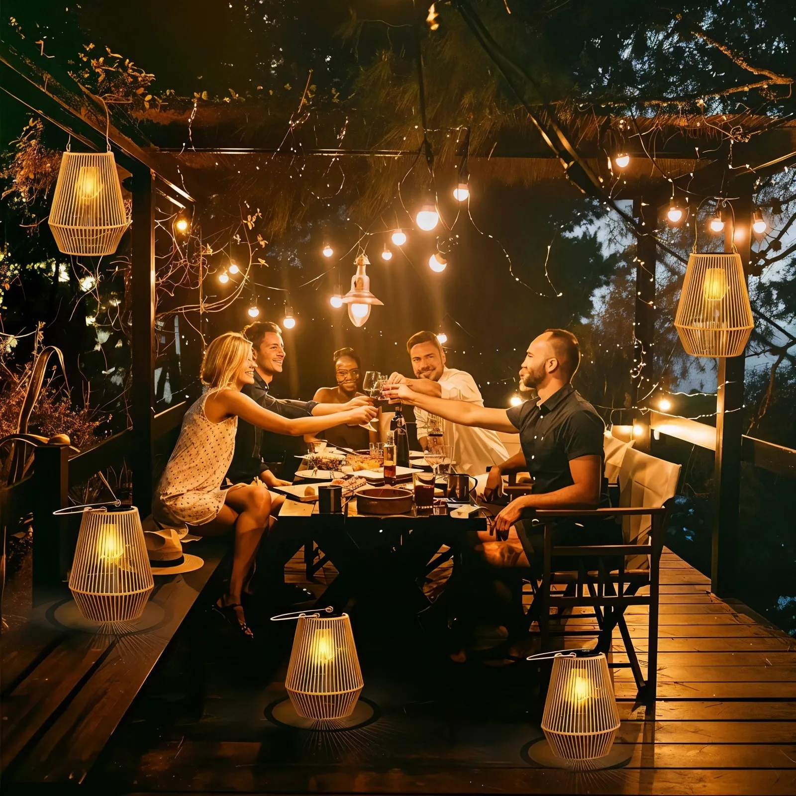 Eco-Friendly Bamboo Solar Lantern | Sustainable Garden Lighting