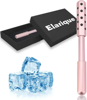 Elarique Face Roller, Face Lift Skin Care Tools,Germanium Stone Face Massage Tool for Skin Care, Neck and Eye,Face Rollers for Women, (Pink)