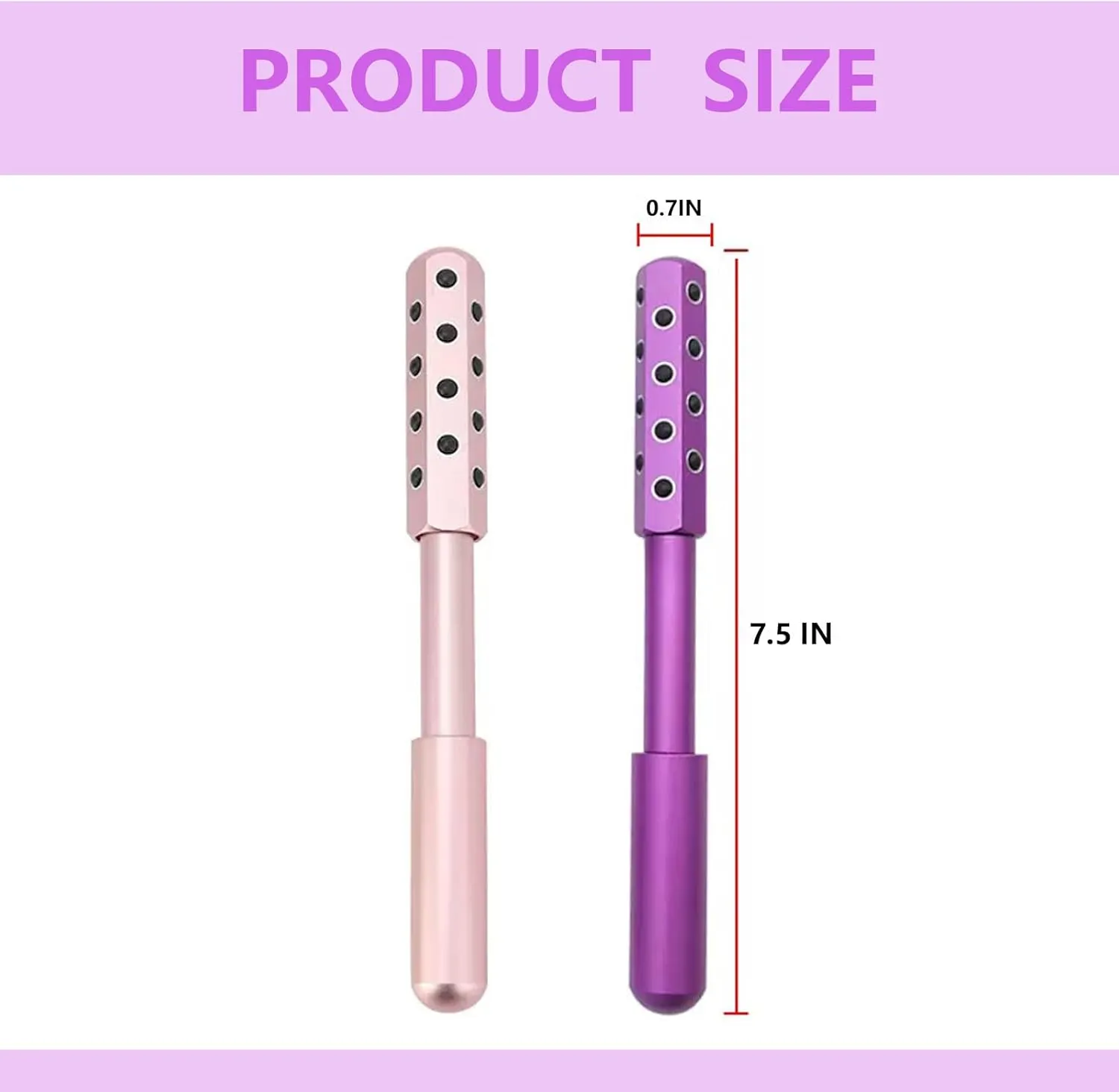 Elarique Face Roller, Face Lift Skin Care Tools,Germanium Stone Face Massage Tool for Skin Care, Neck and Eye,Face Rollers for Women, (Pink)