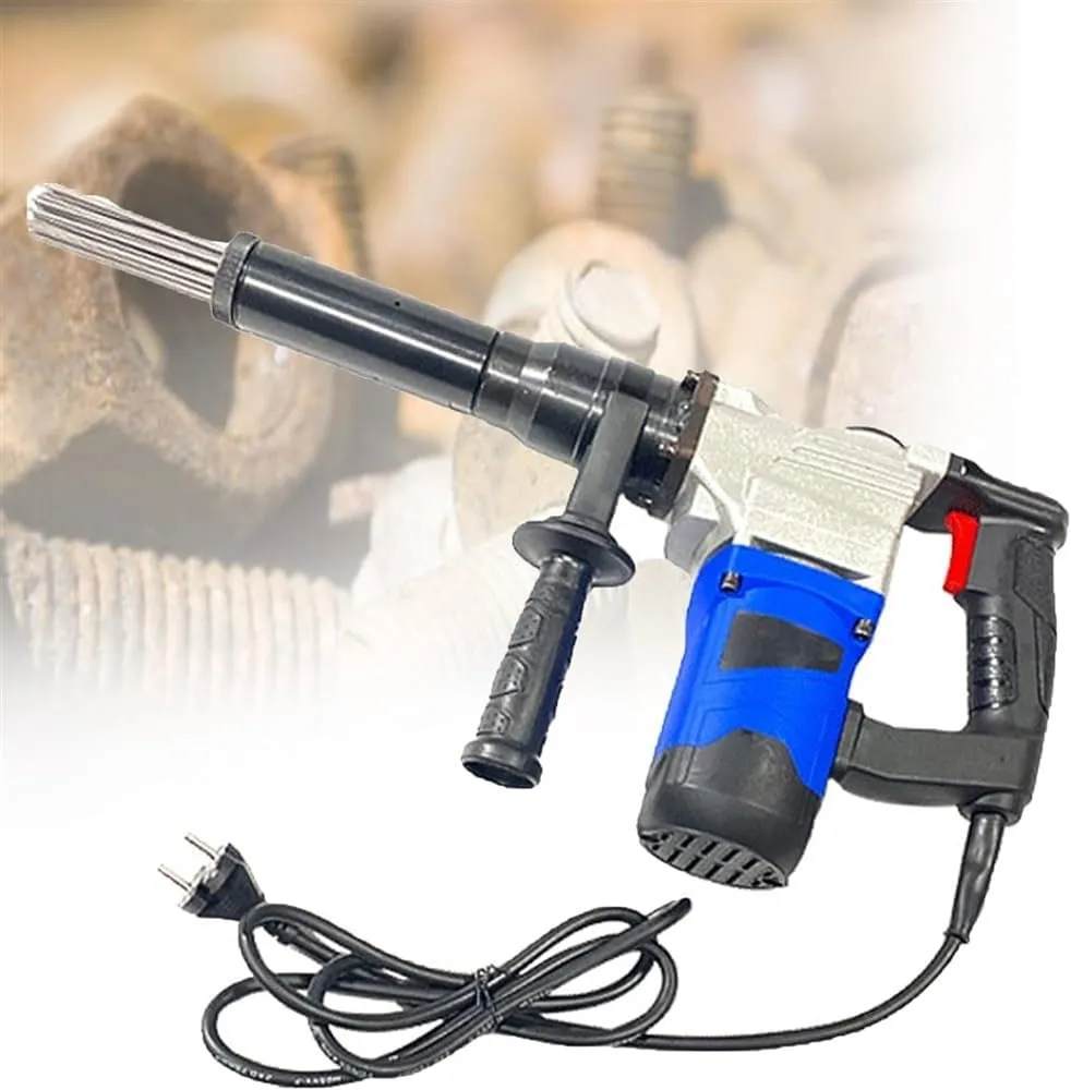 Electric Needle Derusting Gun Rust Removal Machine Cleaning Tool 1100w Electric Needle Scaler,Industrial Grade Pistol Grip Needle Scaler for Removal of Rust Weld Slag Paint(Size:110V)