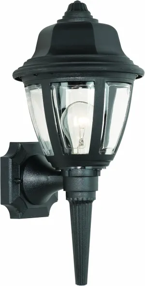 Elk Home 18" High Black Outdoor Wall Sconce – Traditional Exterior Light Fixture with Clear Glass, Wet Rated Outdoor Wall Lantern for Porch, Garage or Entryway – Thomas Lighting