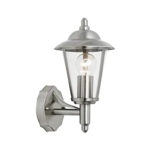 Endon YG-862-SS Klien 1lt Wall Polished stainless steel & clear pc 60W E27 GLS (Required)