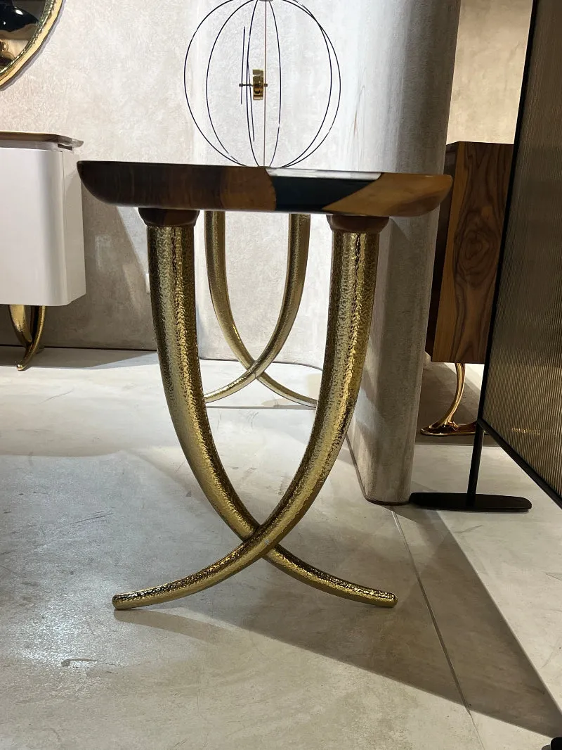 Epoxy Resin Sofa & Console table made of Walnut wood | Ivory Collection