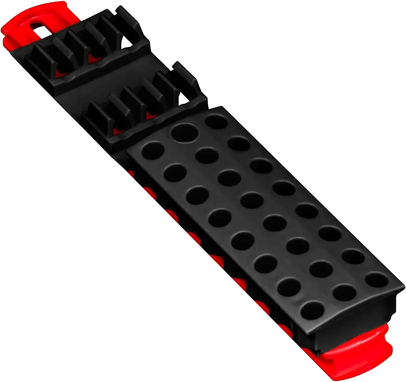 Ernst Manufacturing 30 Tool Magnetic Bit Buddy, 1/4" Hex Bit Holder - Red/Blk