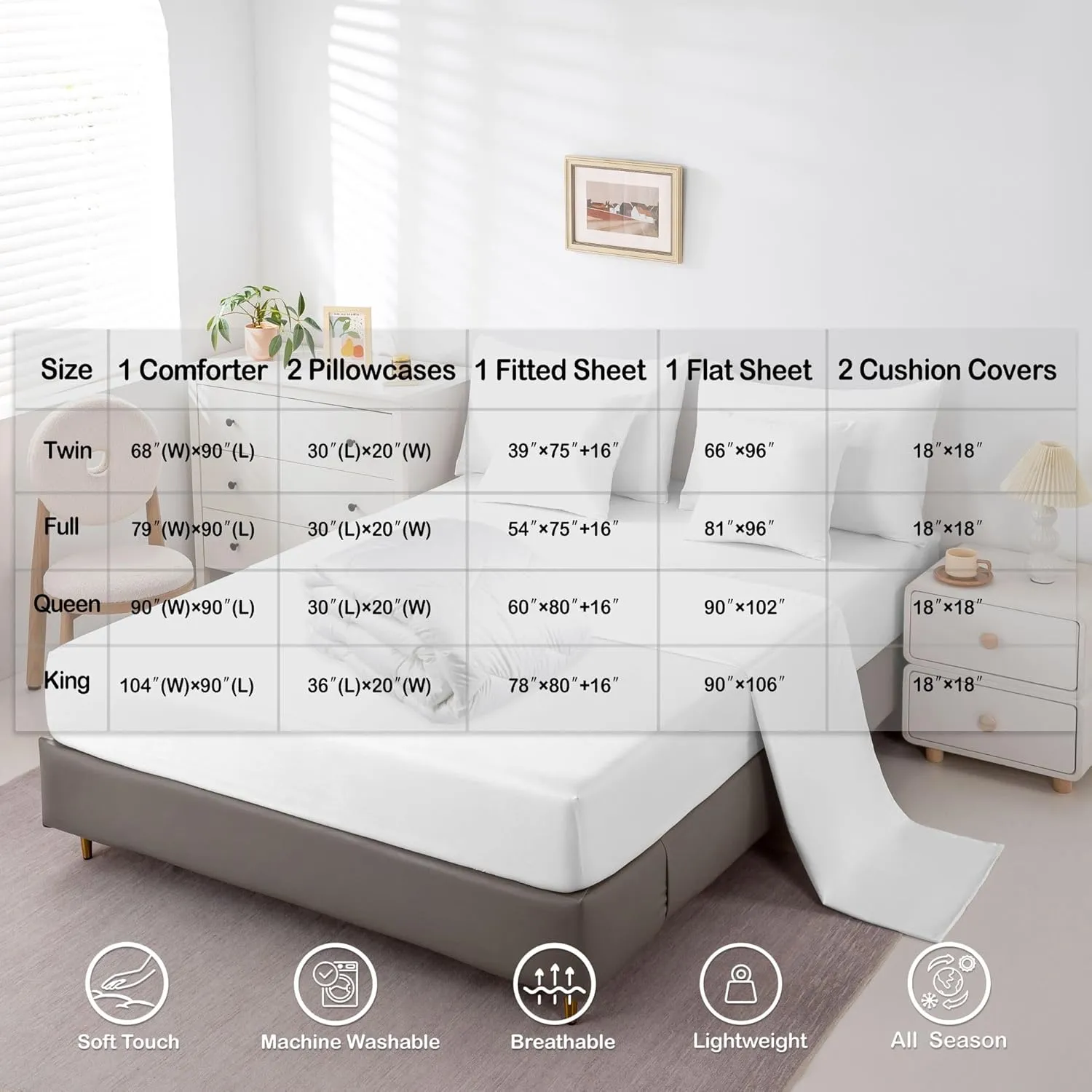 Erosebridal Red Mushroom 7 Piece Comforter Set Full Bed in a Bag,Cute Mushrooms Decor Bedding Set Kawaii Cartoon Fungus Botanical Plants Comforter and Sheet Set,Galaxy Stars Bed Set