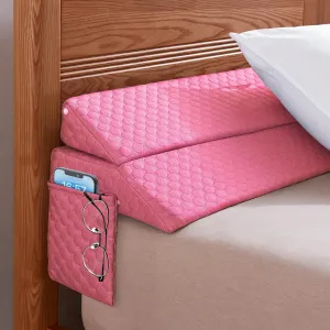EUHAMS King Size Bed Wedge Pillow - Bed Gap Filler Mattress Wedge Headboard Pillow Close The Gap 0-7" Between Your Headboard and Mattress or Wall for Sleeping Backrest Pillow（Pink 76"x10"x6" ）
