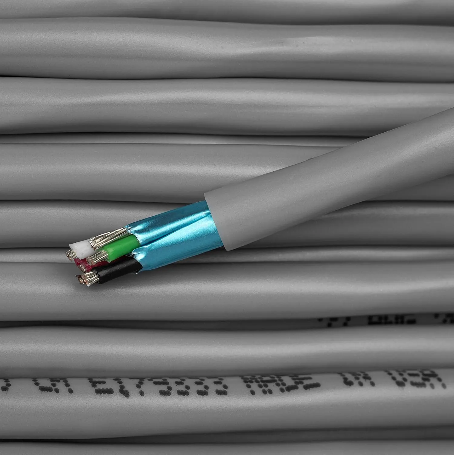 EWCS Equal to Belden 8723 22AWG Stranded Tinned 100% Copper 2 Pairs Each Pair Shielded Overall Gray PVC Jacket 300 Volts (UL) Listed - 500 Feet