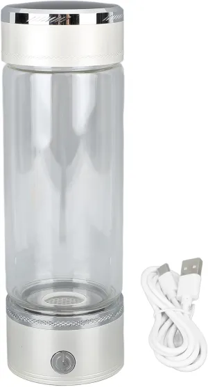 Fafeicy Hydrogen Water Bottle 420ML 1200 To 1500ppb Advanced SPE PEM Technology Fast Generation Ionizer Enhance Sports Performance Rechargeable Design Pearl White