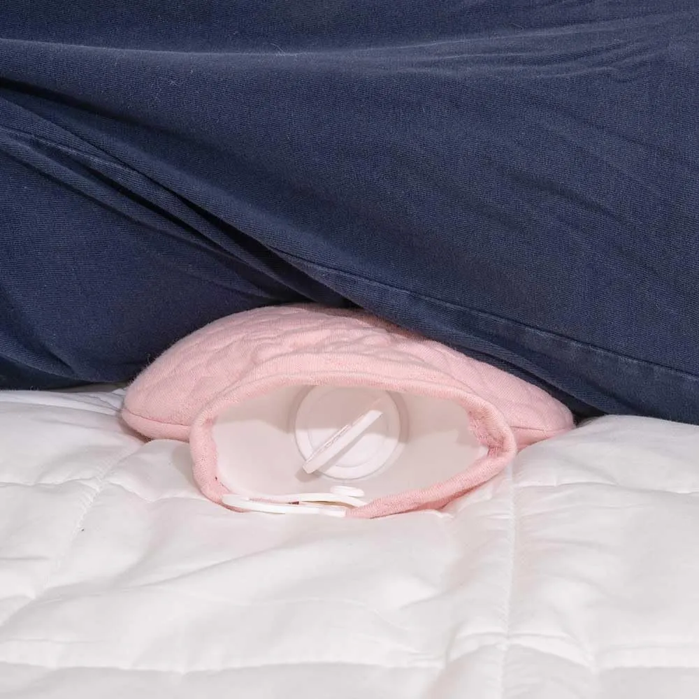 Fashy Hot Water Bottle with Quilted Cotton Pink Cover (2L, 67oz)
