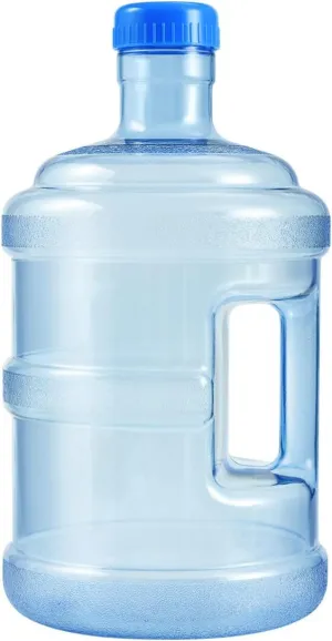 FAVOMOTO 5L Water Bottle, Water Jug Reusable Round Plastic Water Bottle with Handle Leak Proof Waterottle Screw Cap Water Storage Containers for Camping Outdoor Sports Travel