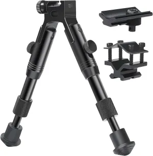 Feyachi 3 in 1 Tactical Riflebipod   Rail Mount Adapter   Barrel Clamp Adjustable Height from 6.5" to 7.0" for Hunting