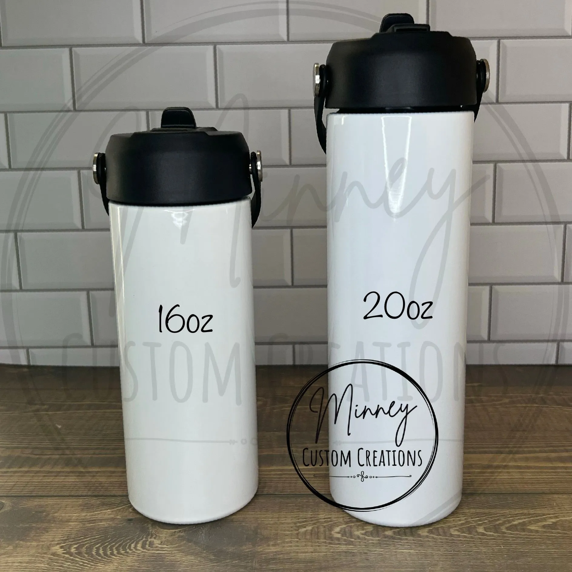 Flaming Baseball Water Bottle