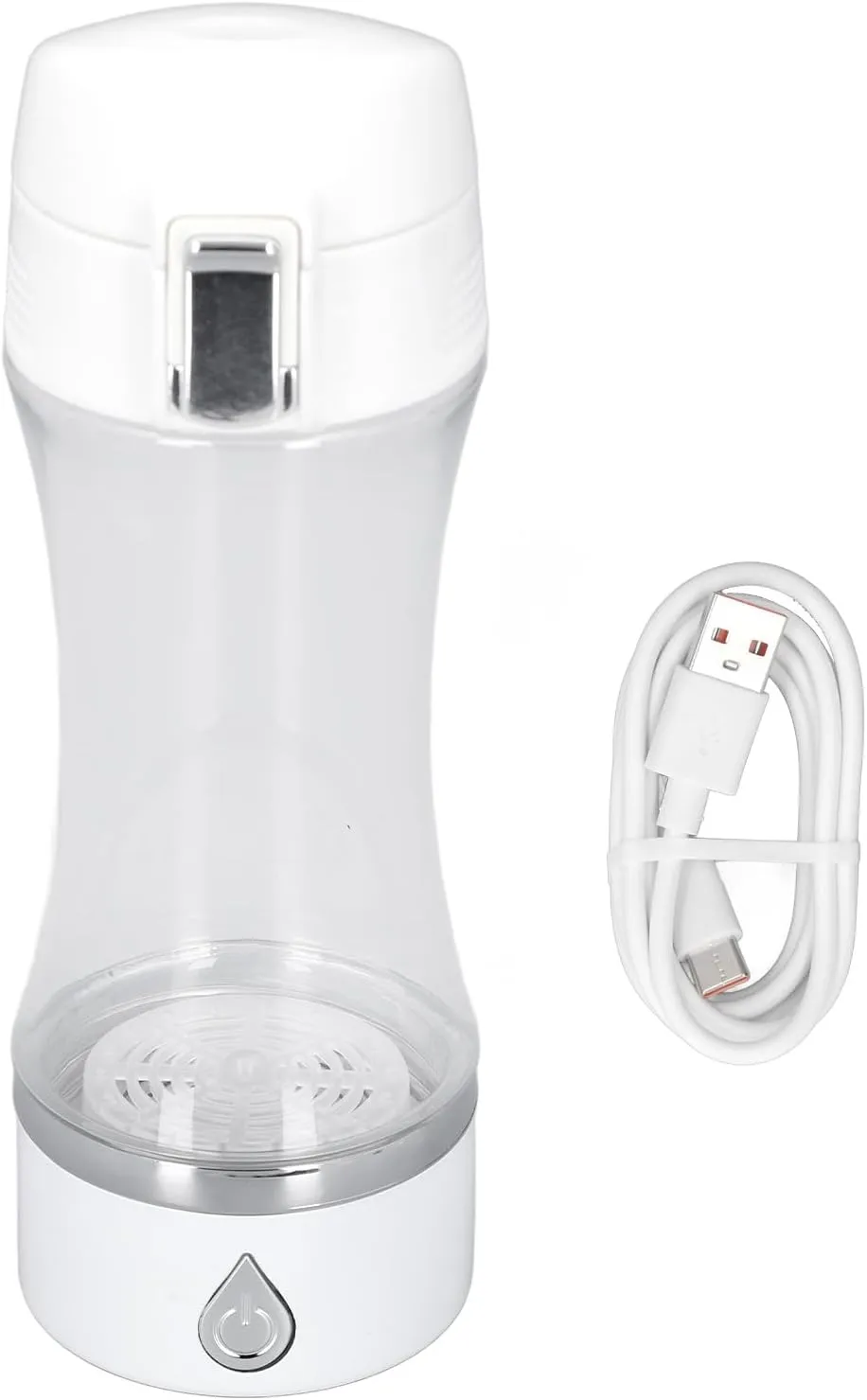 flexman 380ml Hydrogen Water Bottle, Portable Rechargeable Semi Automatic Hydrogen Water Bottle Hydrogen Water Ionizer Machine, H2 Concentration 700‑900PPB