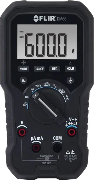 FLIR DM66 Electrical and Field Service TRMS Multimeter with VFD Mode
