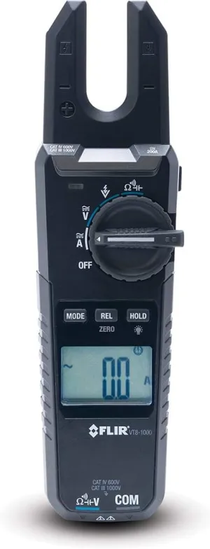 FLIR VT8-1000 - Voltage, Continuity and Current Tester - 1000V/200A with Open Jaw, Black