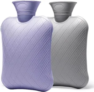 FORICOM Extra Large Hot Water Bag for Pain Relief, Hot Water Bottle for Bed Warming, Dog, Cat,Hot Water Pack, Heat Pack.2pack,2L Hot Water Bag for Back Pain