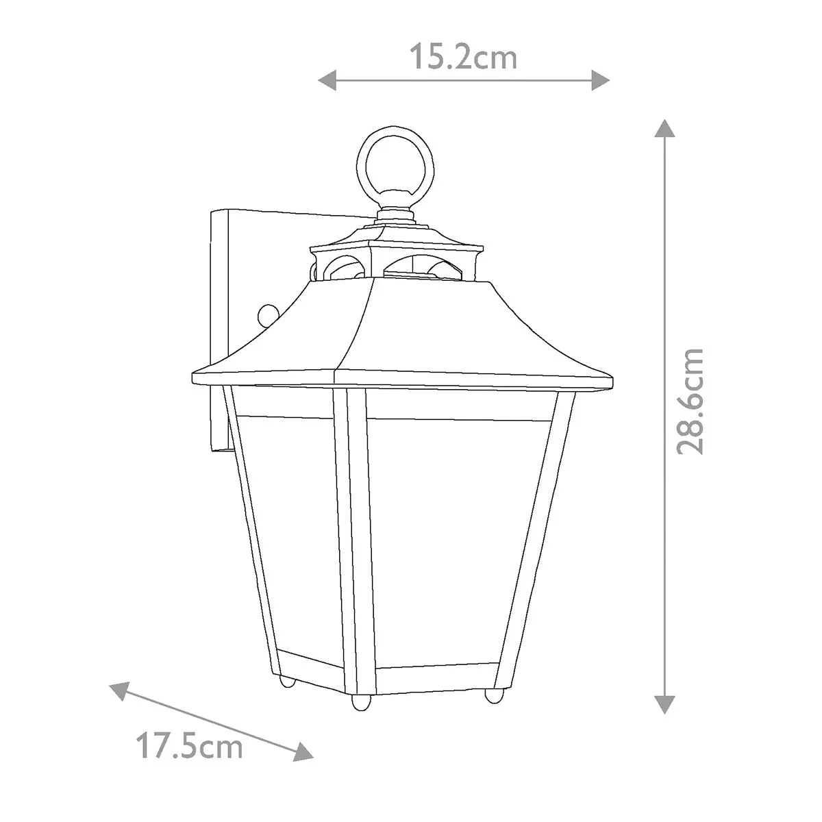 Galena 1 Light Small Wall Lantern | Sable