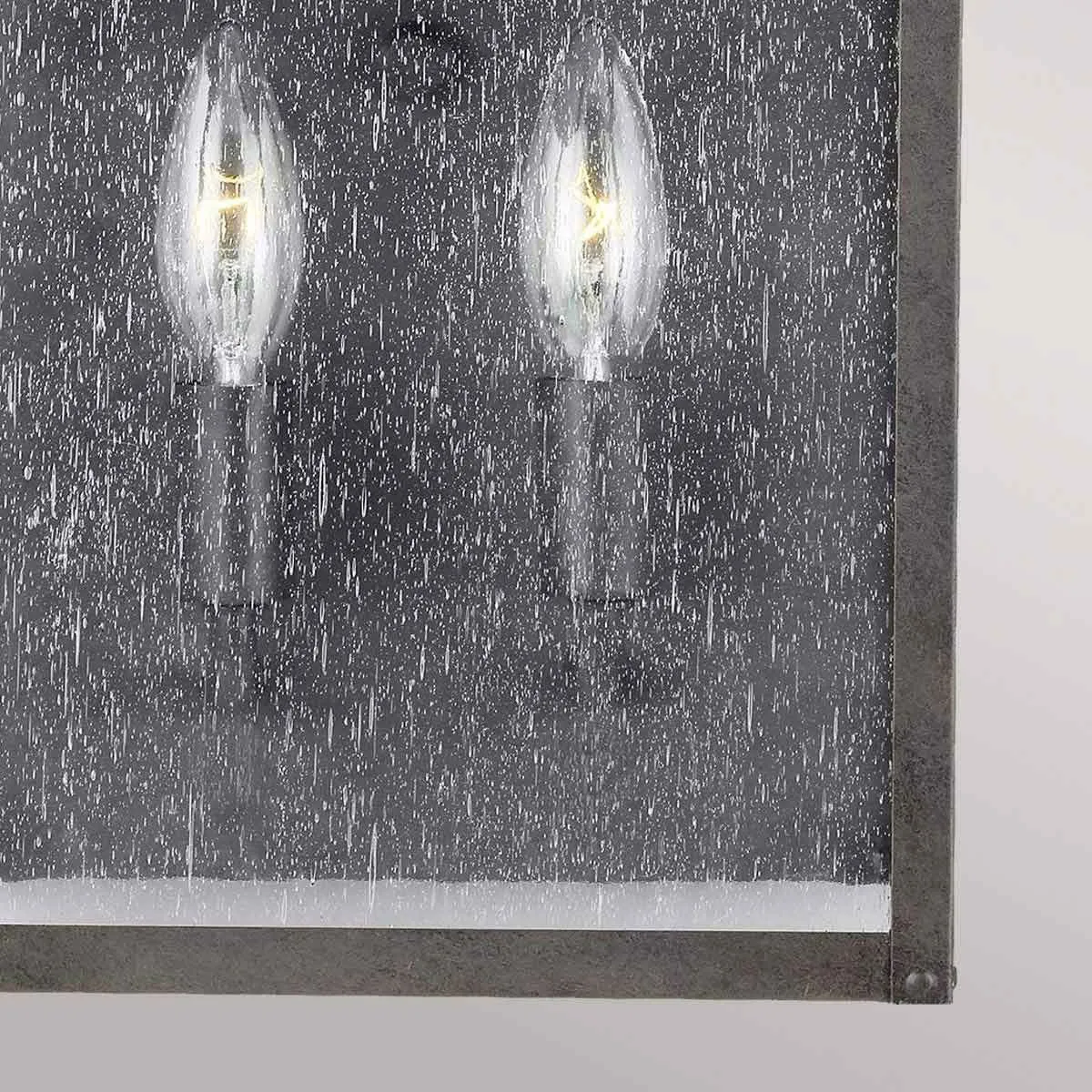 Galena 2 Light Half Lantern | Sable