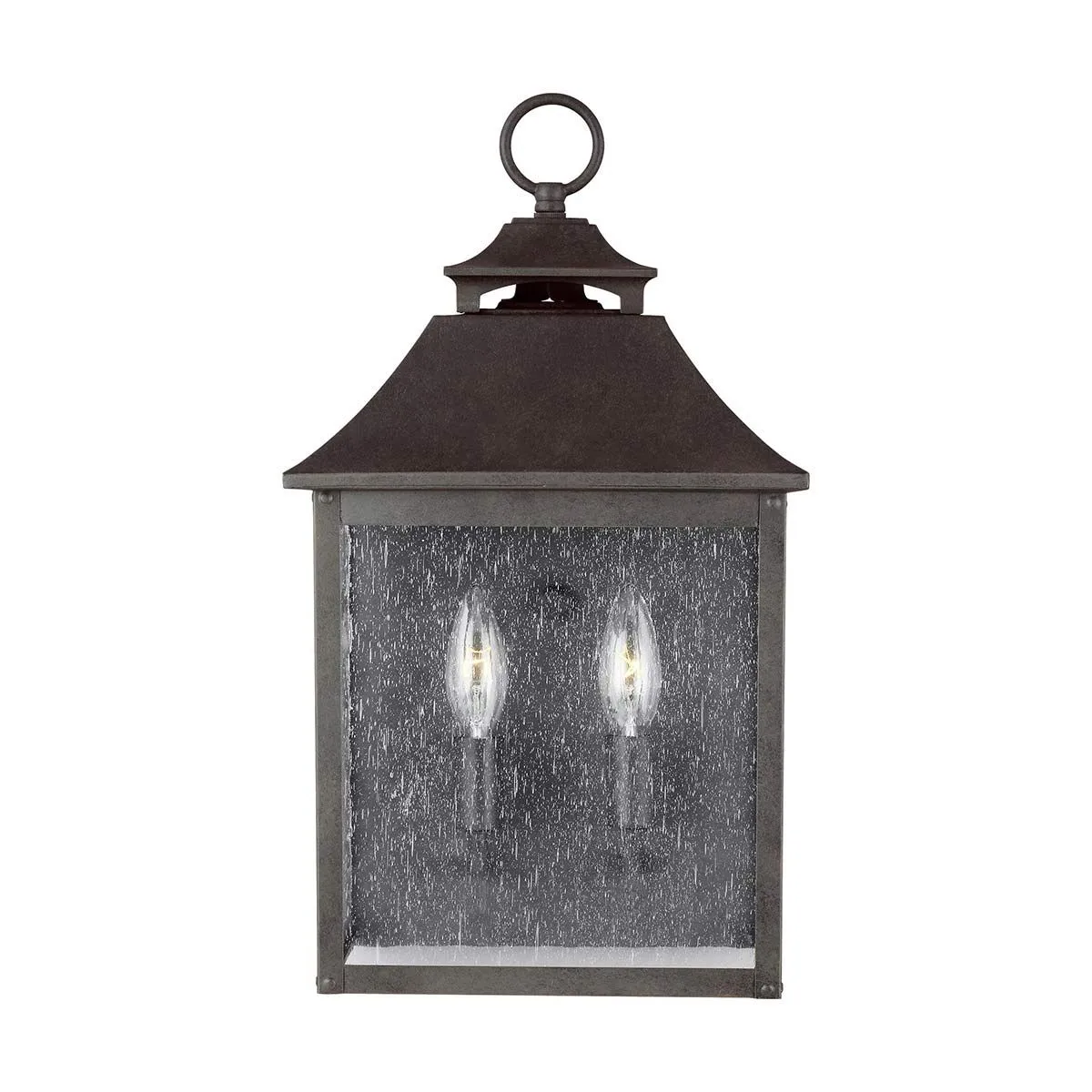 Galena 2 Light Half Lantern | Sable