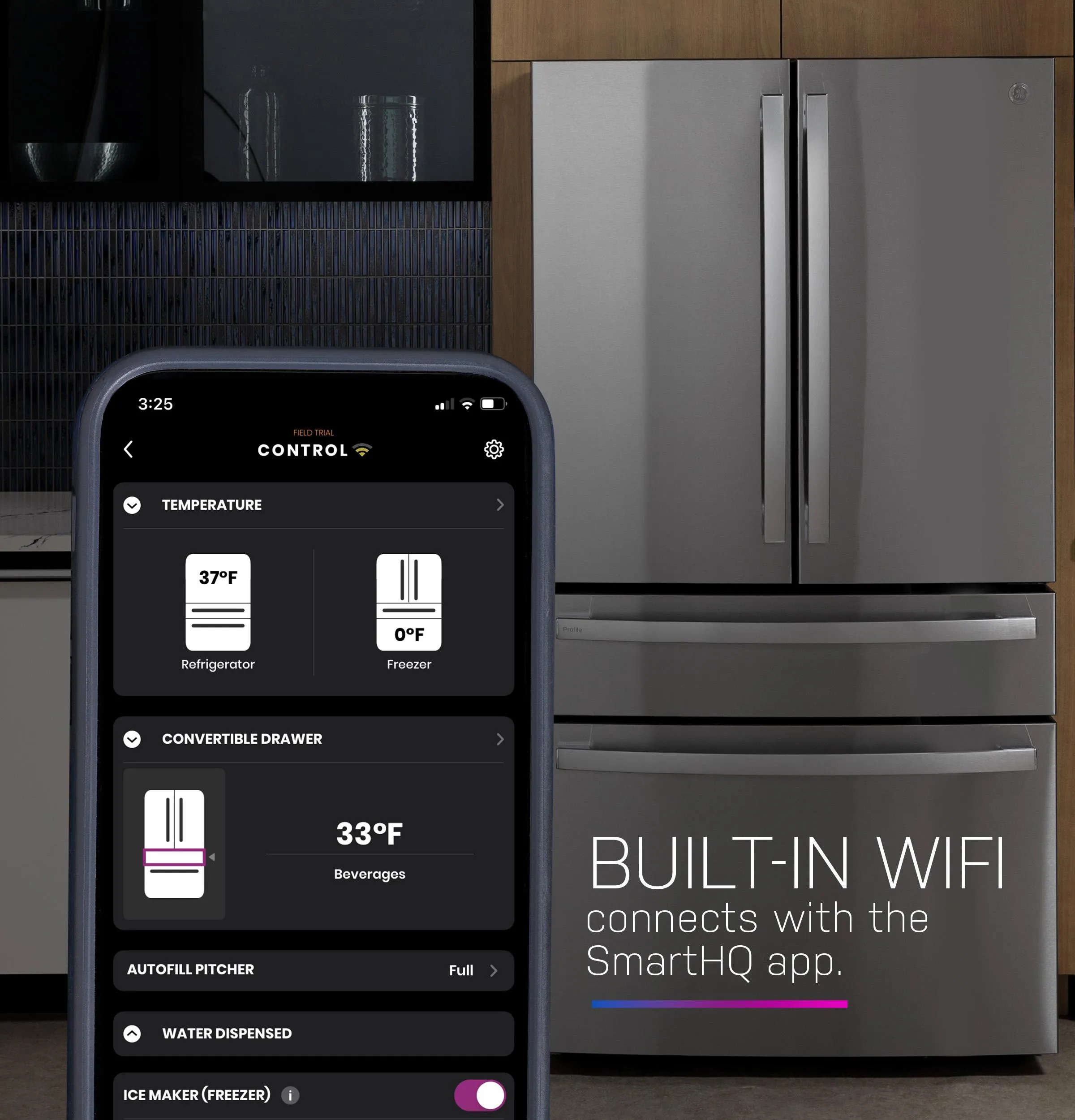 Ge Appliances PAE28BYTFS Ge Profile&#8482; Energy Star® 28.3 Cu. Ft. Quad-Door Refrigerator With Dual-Dispense Autofill Pitcher
