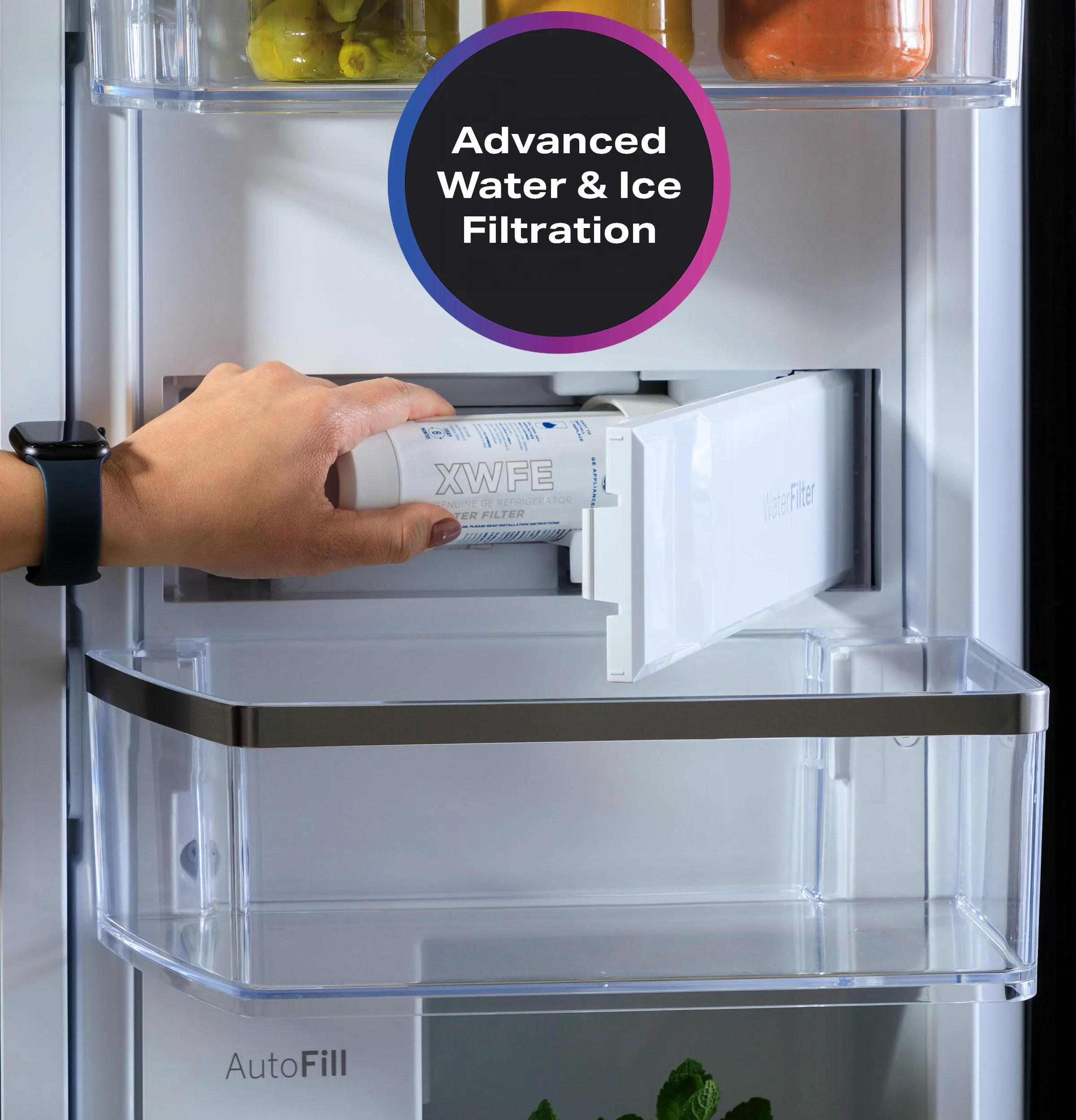 Ge Appliances PAE28BYTFS Ge Profile&#8482; Energy Star® 28.3 Cu. Ft. Quad-Door Refrigerator With Dual-Dispense Autofill Pitcher