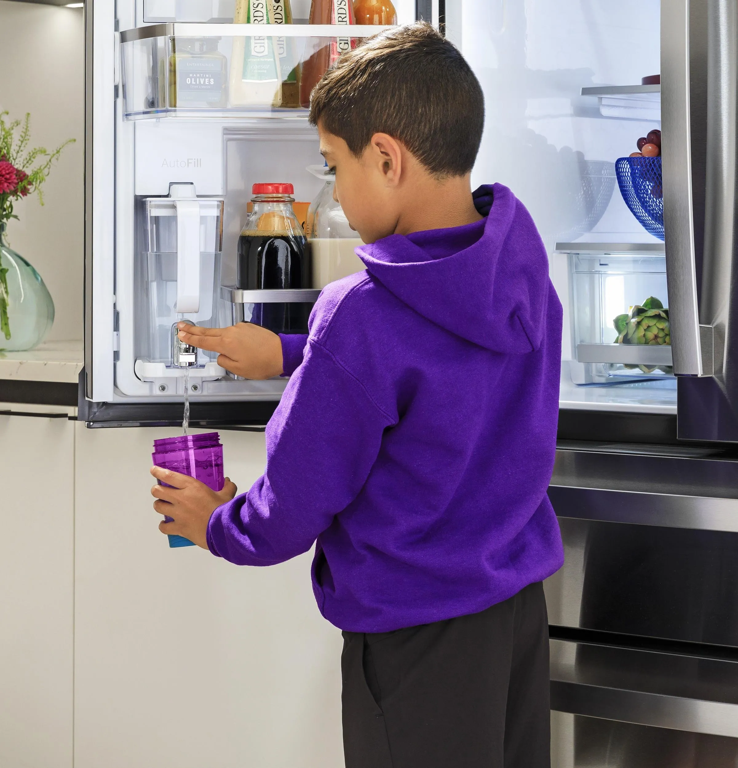 Ge Appliances PAE28BYTFS Ge Profile&#8482; Energy Star® 28.3 Cu. Ft. Quad-Door Refrigerator With Dual-Dispense Autofill Pitcher