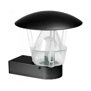 German Provado Glass Wall Light Canopy E27 in Black Superlux Lighting - F3356-BL