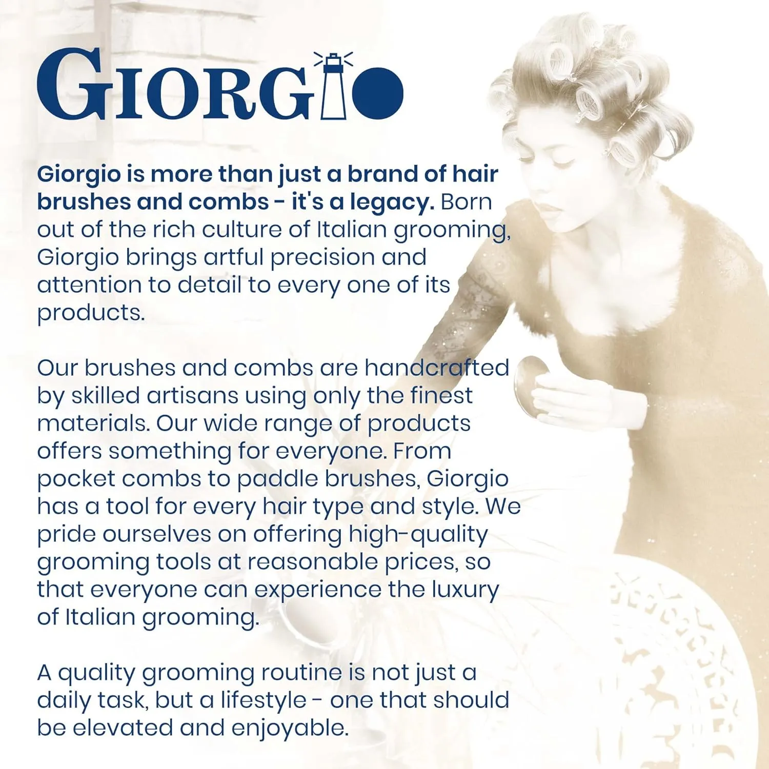 Giorgio G55 Wide Tooth Comb for Wet Hair Detangling Comb, Hair Comb for Thin to Medium Thickness Hair Detangler, Hair Combs for Women, Handmade Large Tooth Comb Rake Comb Saw-Cut and Hand Polished