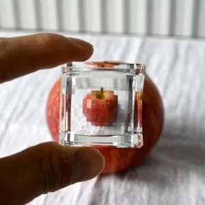 Glass Prism Cube Pixel Cube Suncatchers Optical Photography Prisms Funny Gifts for Travel, Playing, Photography
