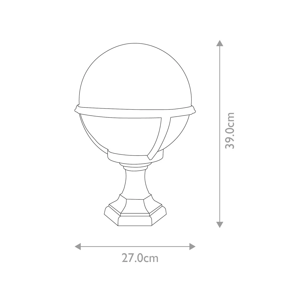 Glenbeigh 1 Light Pedestal/Porch Lantern | Black