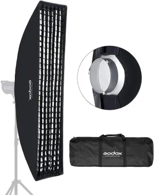 Godox 35cm x 160cm 14"x63" Strip Beehive Honeycomb Grid Softbox Bowens Mount for Godox Flash Light and Other Studio Flash Light